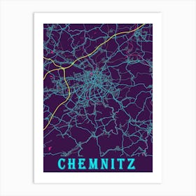 Chemnitz Map Poster 1 Art Print