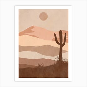 Cactus In The Desert 32 Art Print