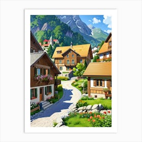 Village In The Mountains 8 Art Print