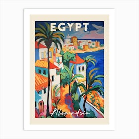 Alexandria Egypt 2 Fauvist Painting  Travel Poster Art Print