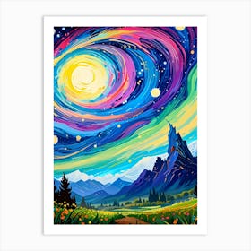 Galaxy Painting 4 Art Print