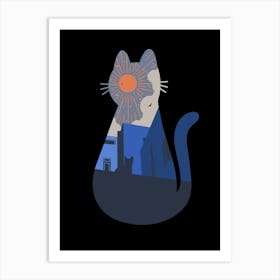 Cat In The City Art Print