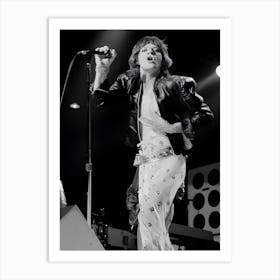 Singer Mick Jagger Performing With The Rolling Stones At Kings Hall, Manchester, 11th September 1973 Art Print