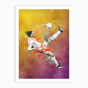 Gareth Bale bicycle kick 2 Art Print