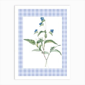 Bluebells | Baby blue gingham 1 Art Print