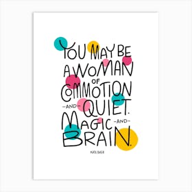 Woman of Magic and Brain, Kate Baer Art Print