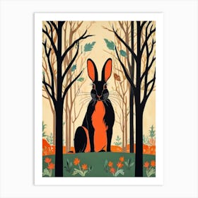 Rabbit In The Woods Art Print