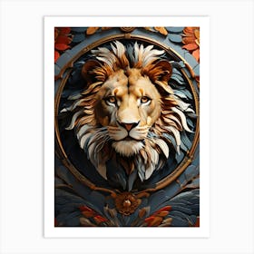 Lion Head Art Print