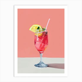 Pink Cocktail Art Print