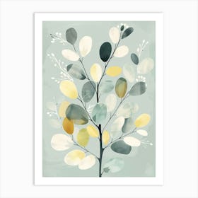 Eucalyptus Tree Illustration Flat 7 Art Print