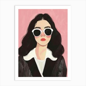 Girl In Sunglasses 11 Art Print