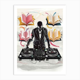 Dj Books Art Print