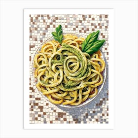 Spaghetti With Pesto Art Print