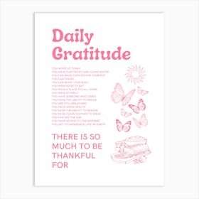 Daily Gratitude Art Print