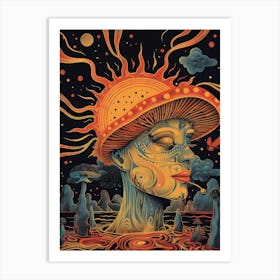 Psychedelic Woman Art Print