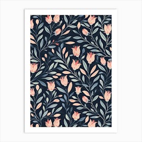 Floral Seamless Pattern Art Print