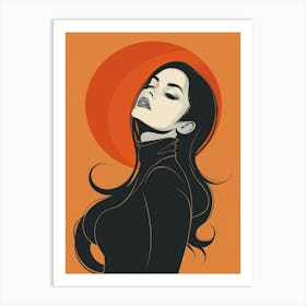 Girl With Long Hair 18 Art Print