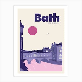 Bath City Print (Purple) Art Print