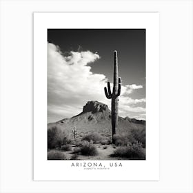 Poster Of Arizona, Usa, Black And White Analogue Photograph 4 Art Print