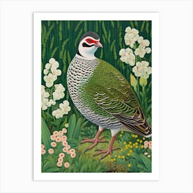 Ohara Koson Inspired Bird Painting Partridge 4 Art Print