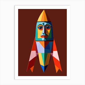 Abstract Geometric Face Art Print