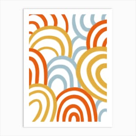 Rainbow Swirls 1 Art Print