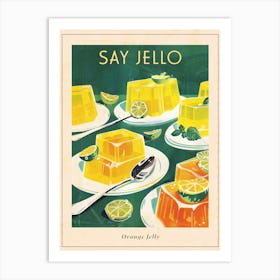 Orange Jelly Retro Advertisement Style 1 Poster Art Print