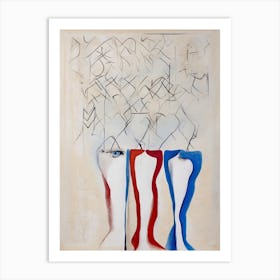 Blue&Red Art Print