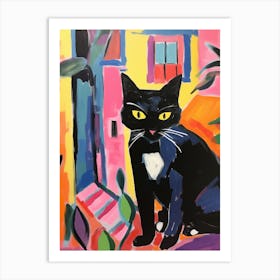 Painting Of A Cat In Barcelona Spain 2 Art Print