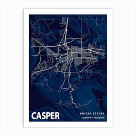 Casper Crocus Marble Map Art Print