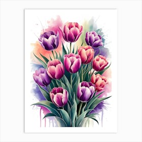 Tulips In A Vase 3 Art Print