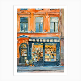 Helsinki Book Nook Bookshop 3 Art Print