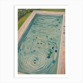 Pastel Party Pool Art Print