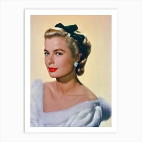 Grace Kelly Retro Collage Movies Art Print