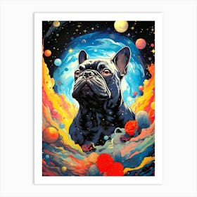 French Bulldog In Space Art Print