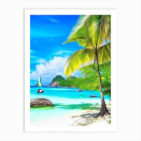 La Digue Seychelles Pop Art Photography Tropical Destination Art Print