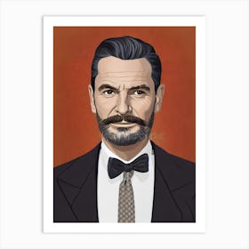 Laurence Olivier Illustration Movies Art Print