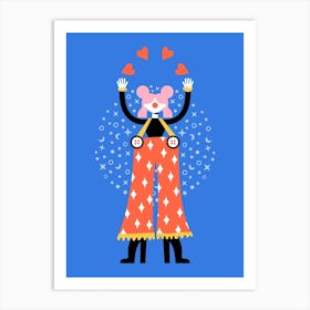 Heart Of A Clown Art Print