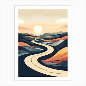 Road To The Sunset 2 Art Print