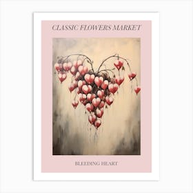 Classic Flowers Market Bleeding Heart Floral Poster 2 Art Print