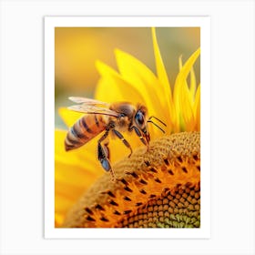 Africanized Honey Bee Realism Illustration 20 Art Print