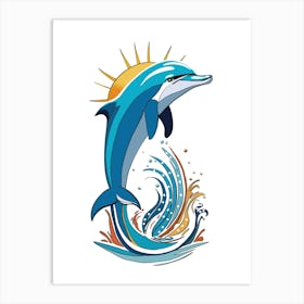 Dolphin Jumping In The Water Art Print