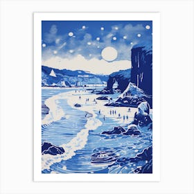 Blackpool Sands Devon Printmaking 4 Art Print