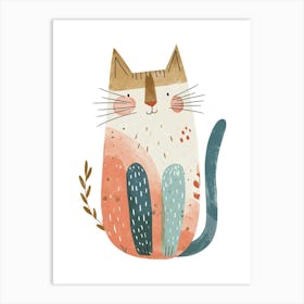 Sokoke Cat Clipart Illustration 3 Art Print