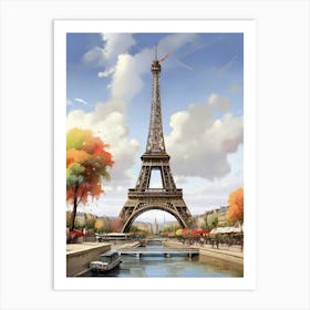 Eiffel Tower art print 2 Art Print