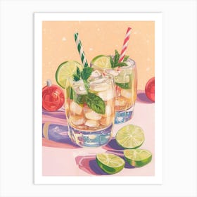 Christmas Mojito Cocktail 1 Art Print