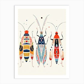 Colourful Insect Illustration Aphid 3 Art Print