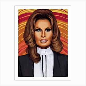 Raquel Welch Illustration Movies Art Print