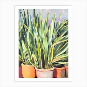 Sansevieria 3 Impressionist Painting Art Print