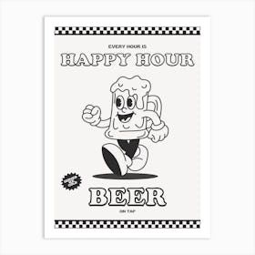 Happy Hour Beer Art Print